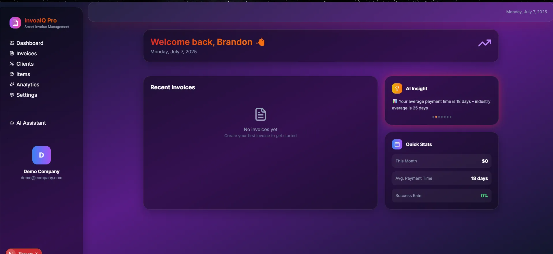 AI Invoice Management System